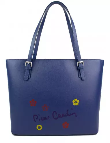 Dámská kožená kabelka Pierre Cardin Grace shopper bag s květy